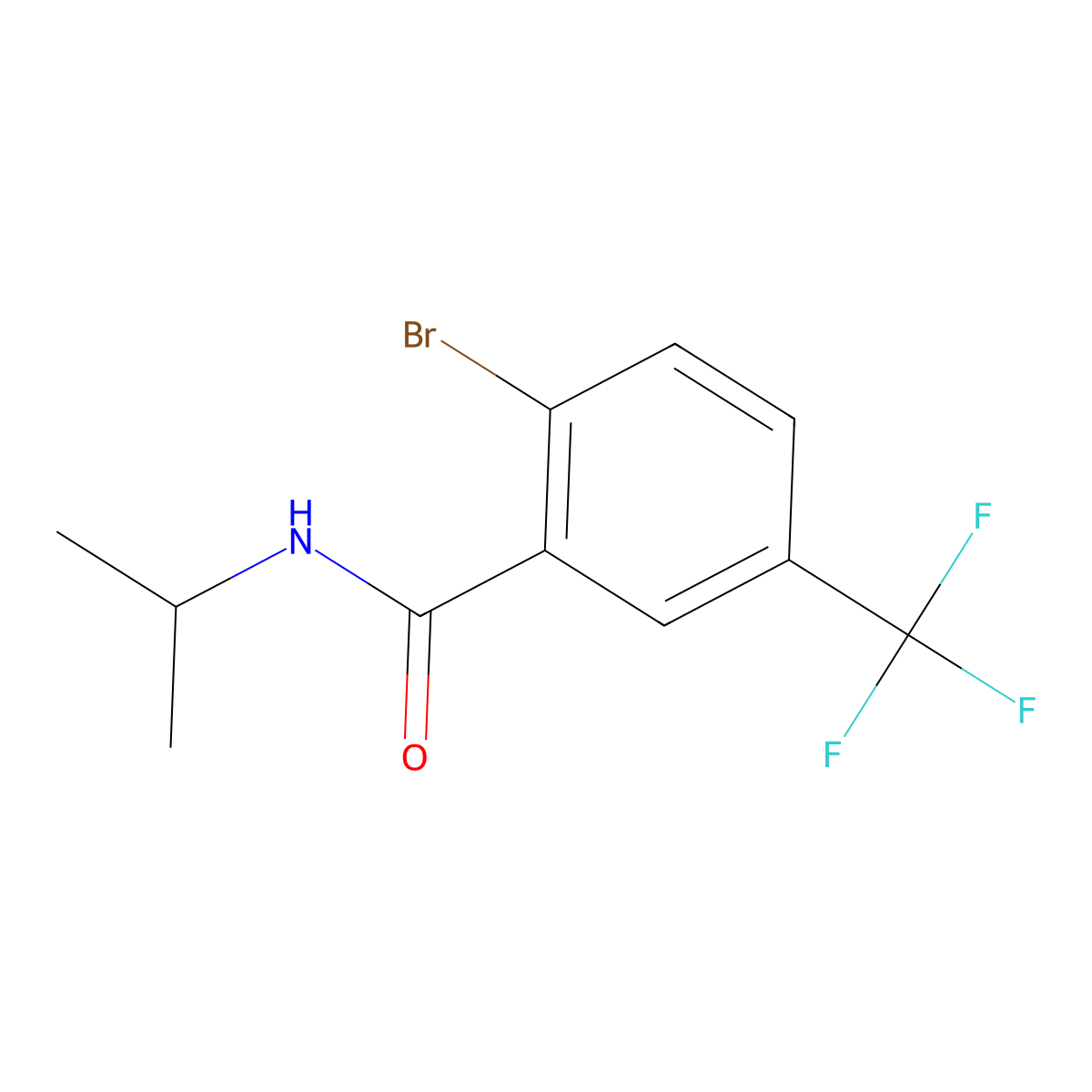2-Bromo-N-isopropyl-5-(trifluoromethyl)benzamide molecular structure, CAS 1517334-06-3