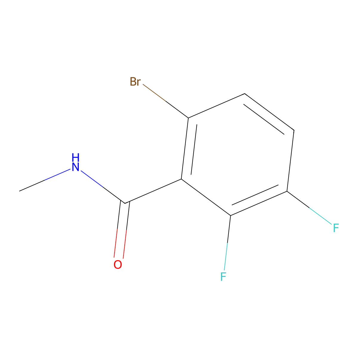 6-Bromo-2,3-difluoro-N-methylbenzamide molecular structure, CAS 1517343-04-2