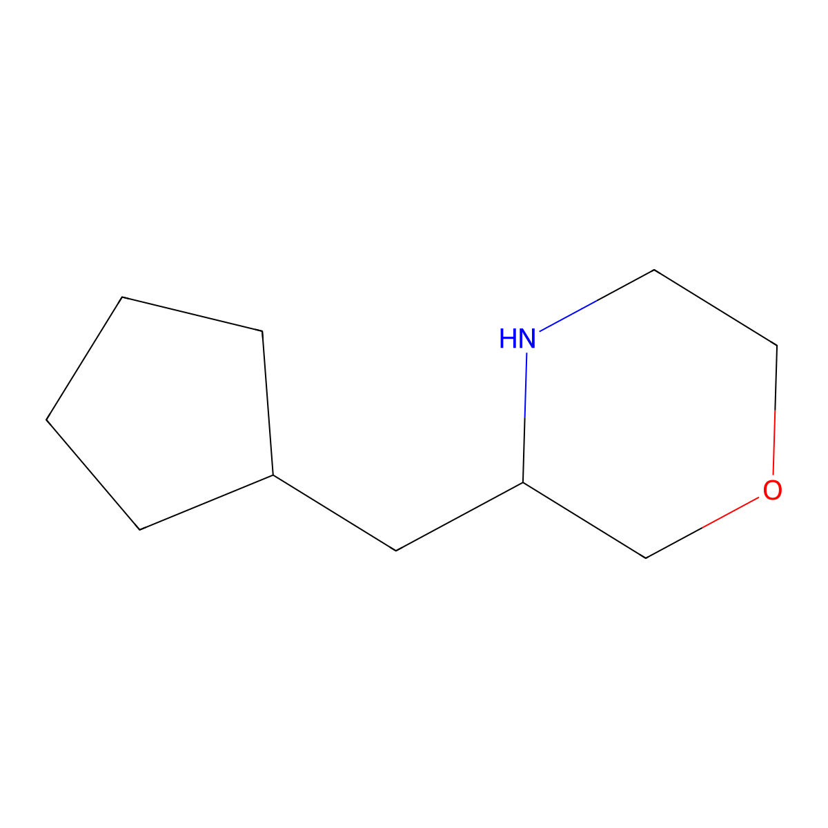 3-(Cyclopentylmethyl)morpholine molecular structure, CAS 1517344-58-9