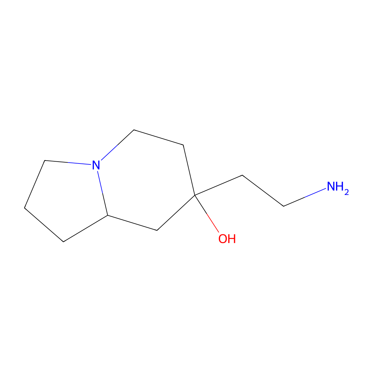 7-(2-Aminoethyl)-octahydroindolizin-7-OL molecular structure, CAS 1517364-88-3
