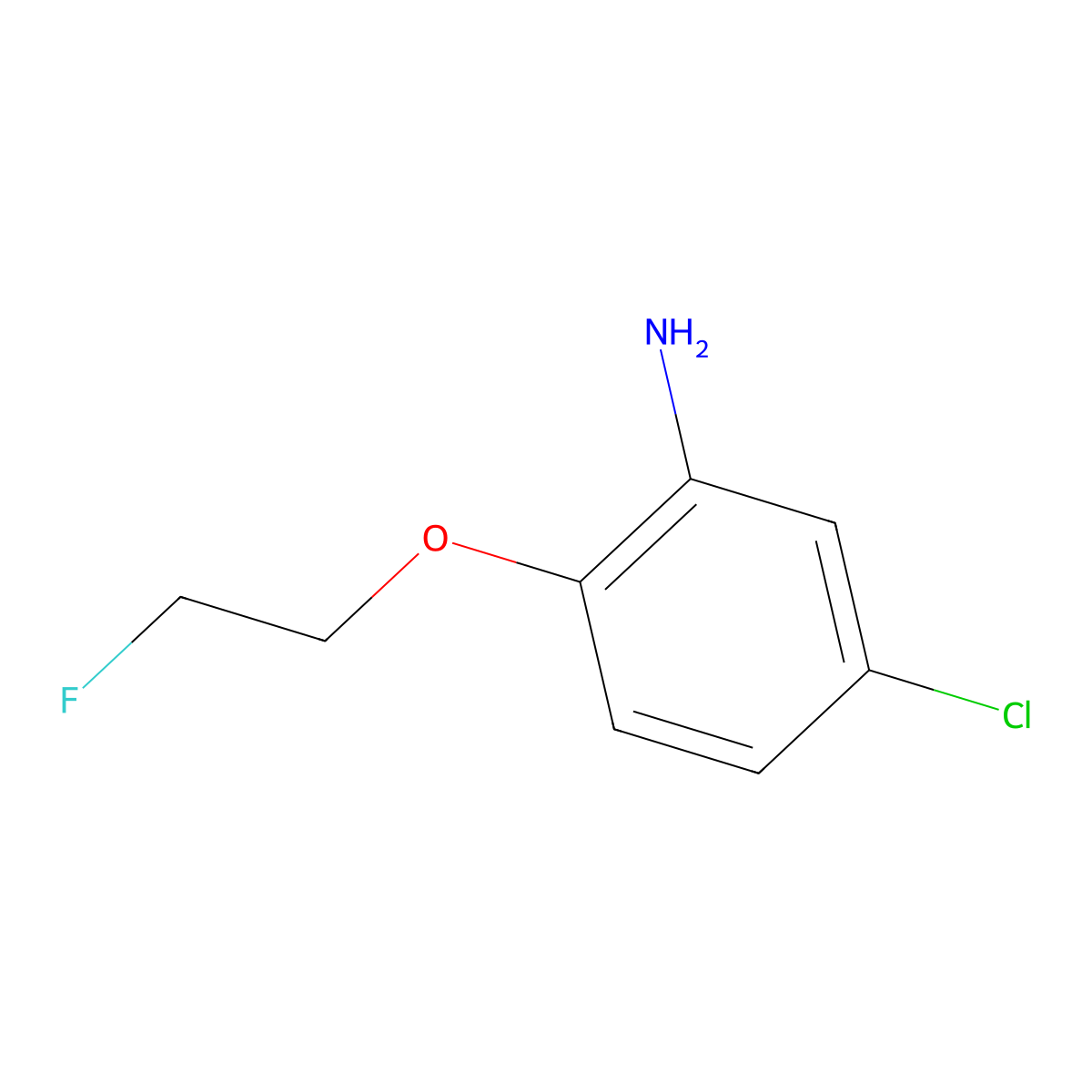 5-Chloro-2-(2-fluoroethoxy)aniline molecular structure, CAS 1517370-90-9