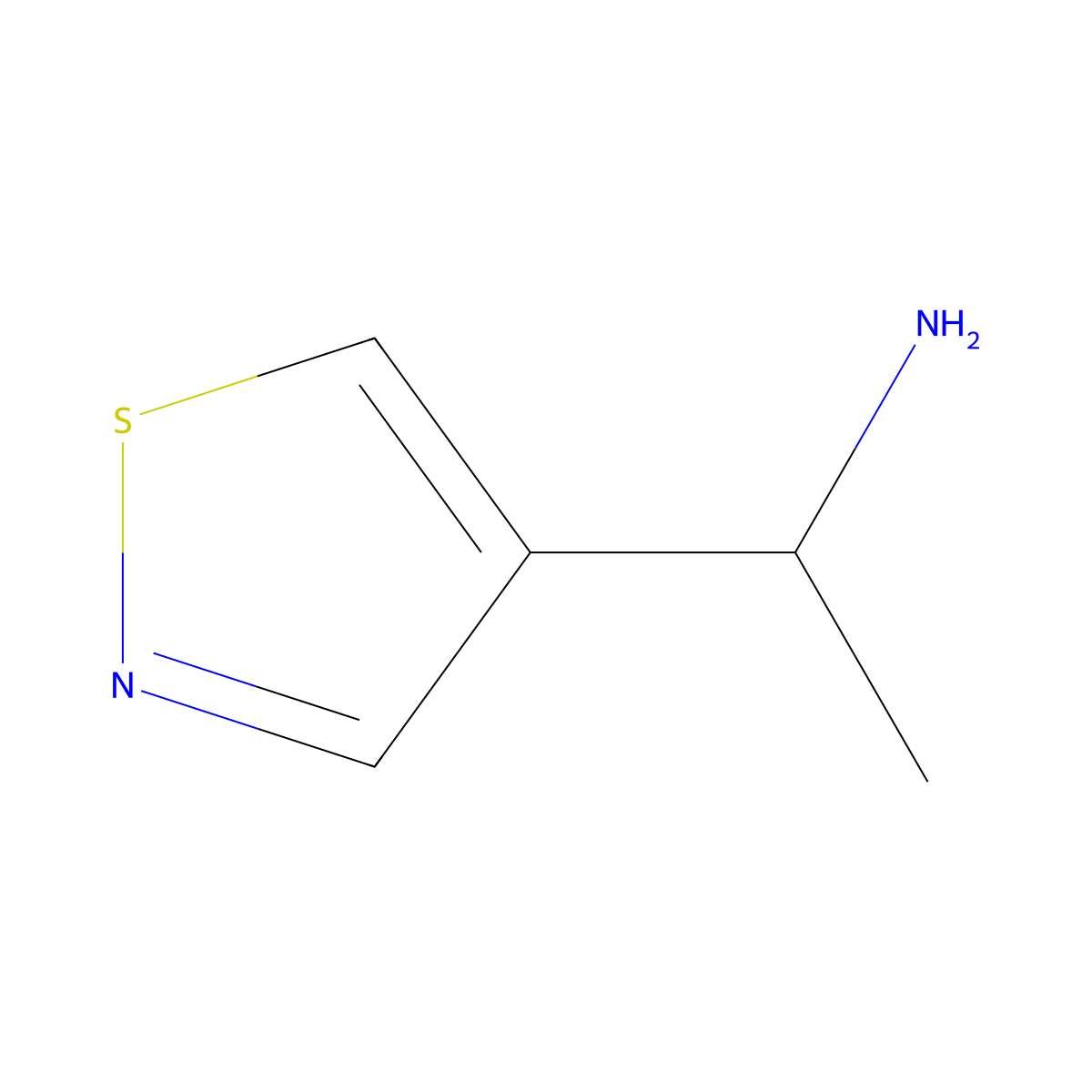 1-(1,2-Thiazol-4-yl)ethan-1-amine molecular structure, CAS 1517379-13-3