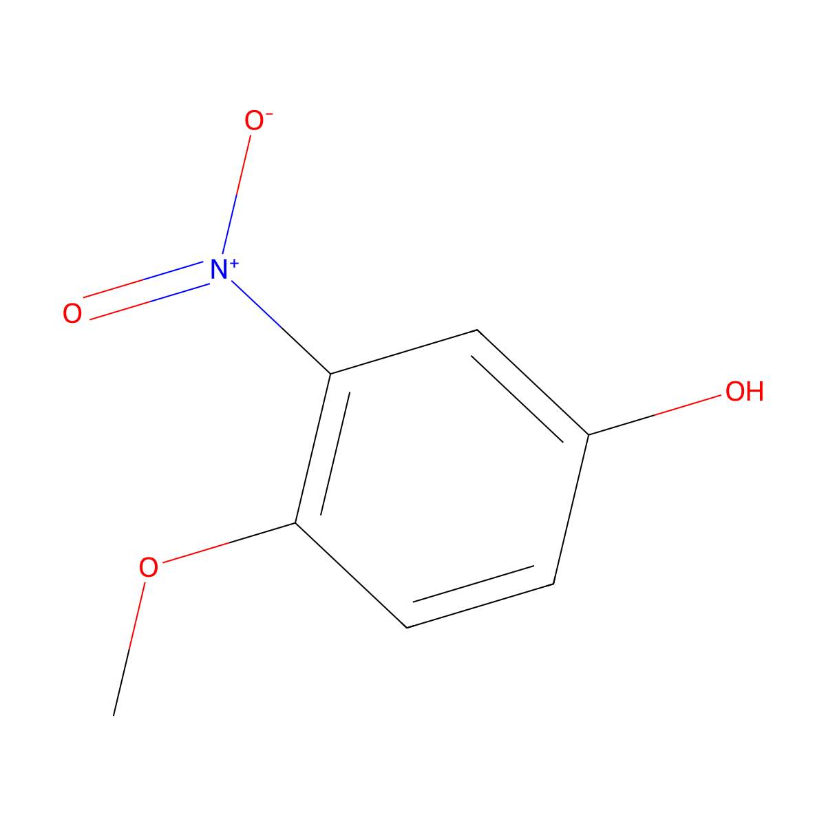 4-Methoxy-3-nitrophenol molecular structure, CAS 15174-02-4