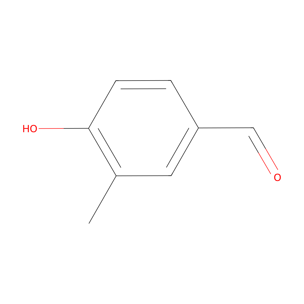 4-Hydroxy-3-methylbenzaldehyde molecular structure, CAS 15174-69-3