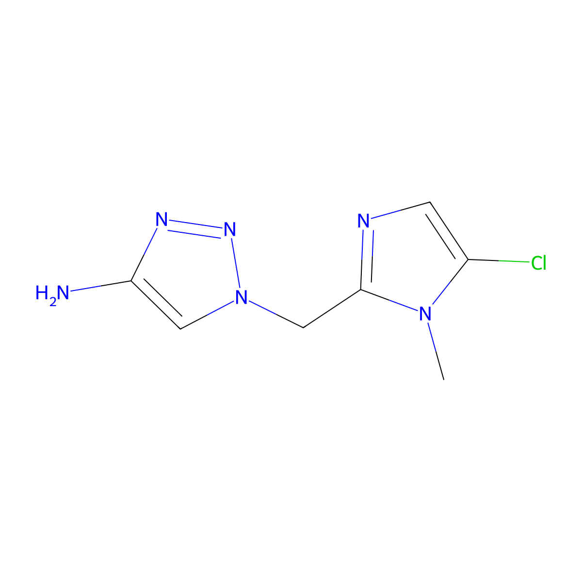 1-[(5-Chloro-1-methyl-1H-imidazol-2-yl)methyl]-1H-1,2,3-triazol-4-amine molecular structure, CAS 1517411-30-1