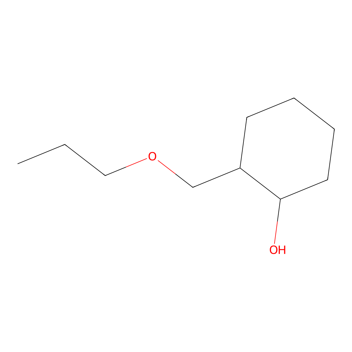 2-(Propoxymethyl)cyclohexan-1-ol molecular structure, CAS 1517414-31-1