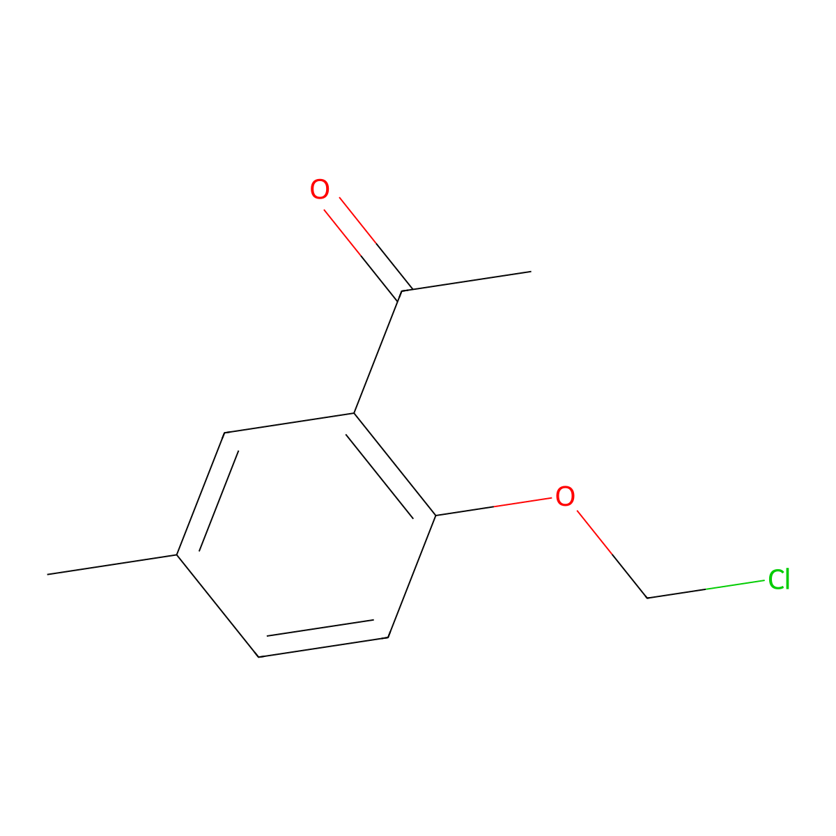 1-[2-(Chloromethoxy)-5-methylphenyl]ethan-1-one molecular structure, CAS 1517441-55-2
