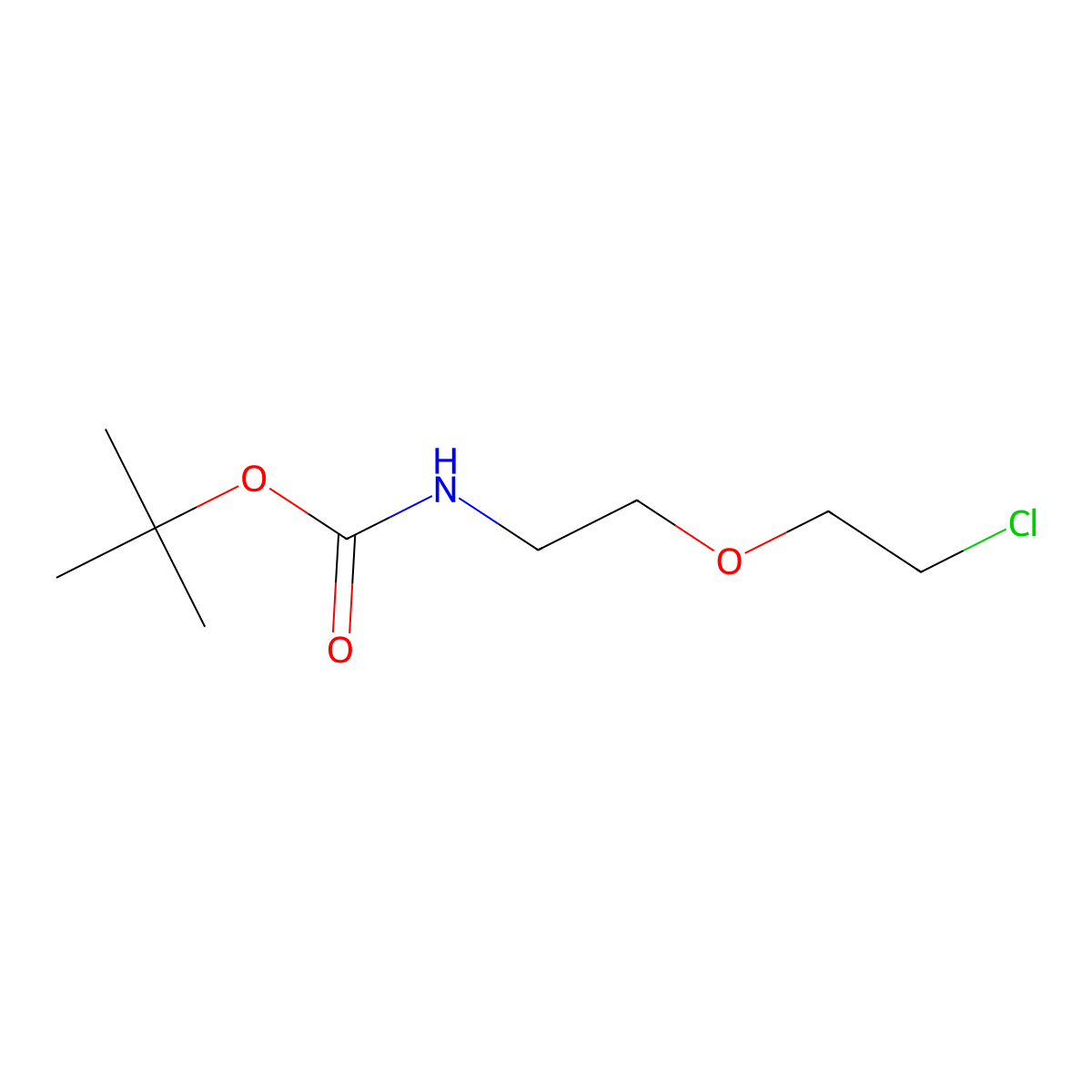 tert-butyl N-(2-(2-chloroethoxy)ethyl)carbamate molecular structure, CAS 1517445-69-0