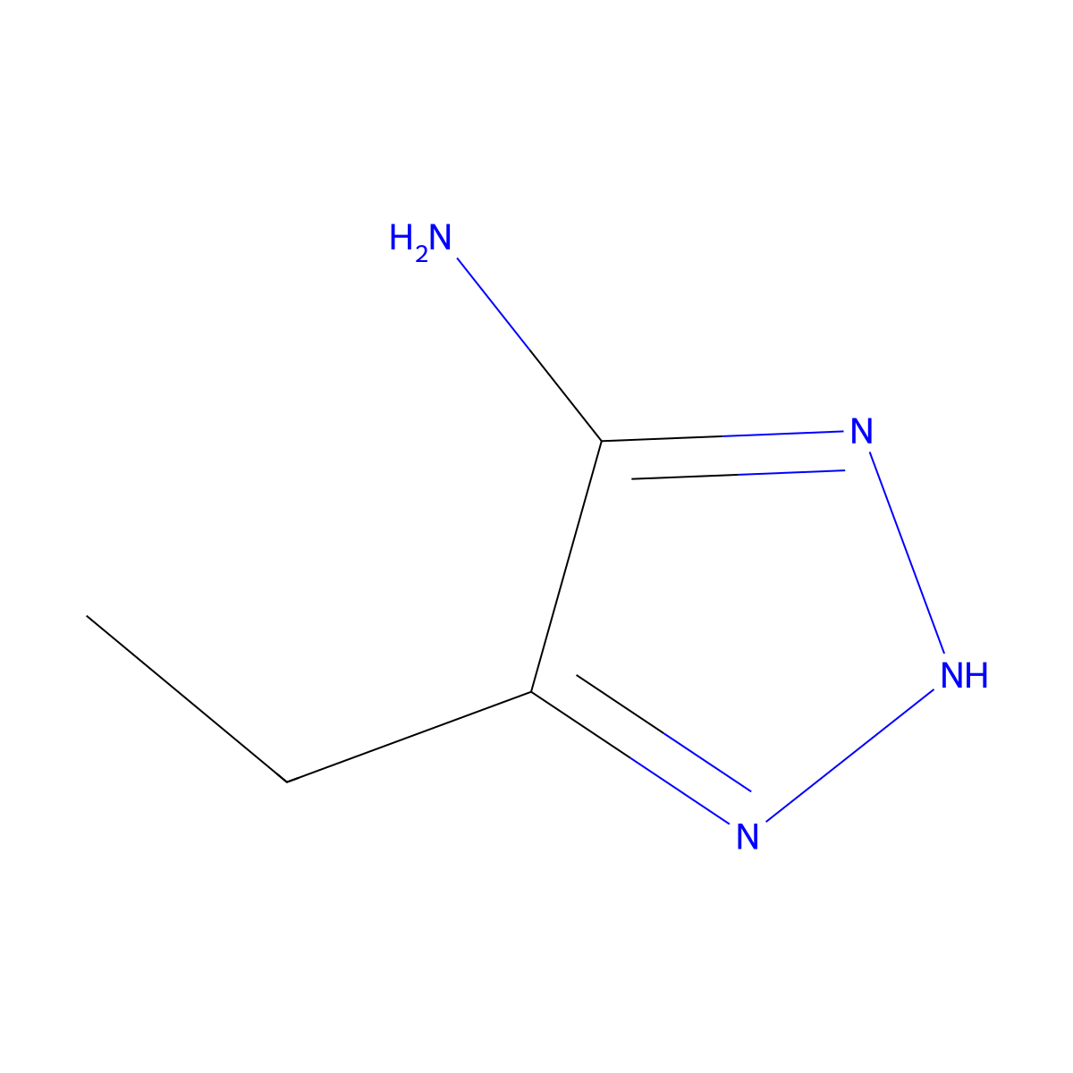 5-ethyl-1H-1,2,3-triazol-4-amine molecular structure, CAS 1517459-39-0