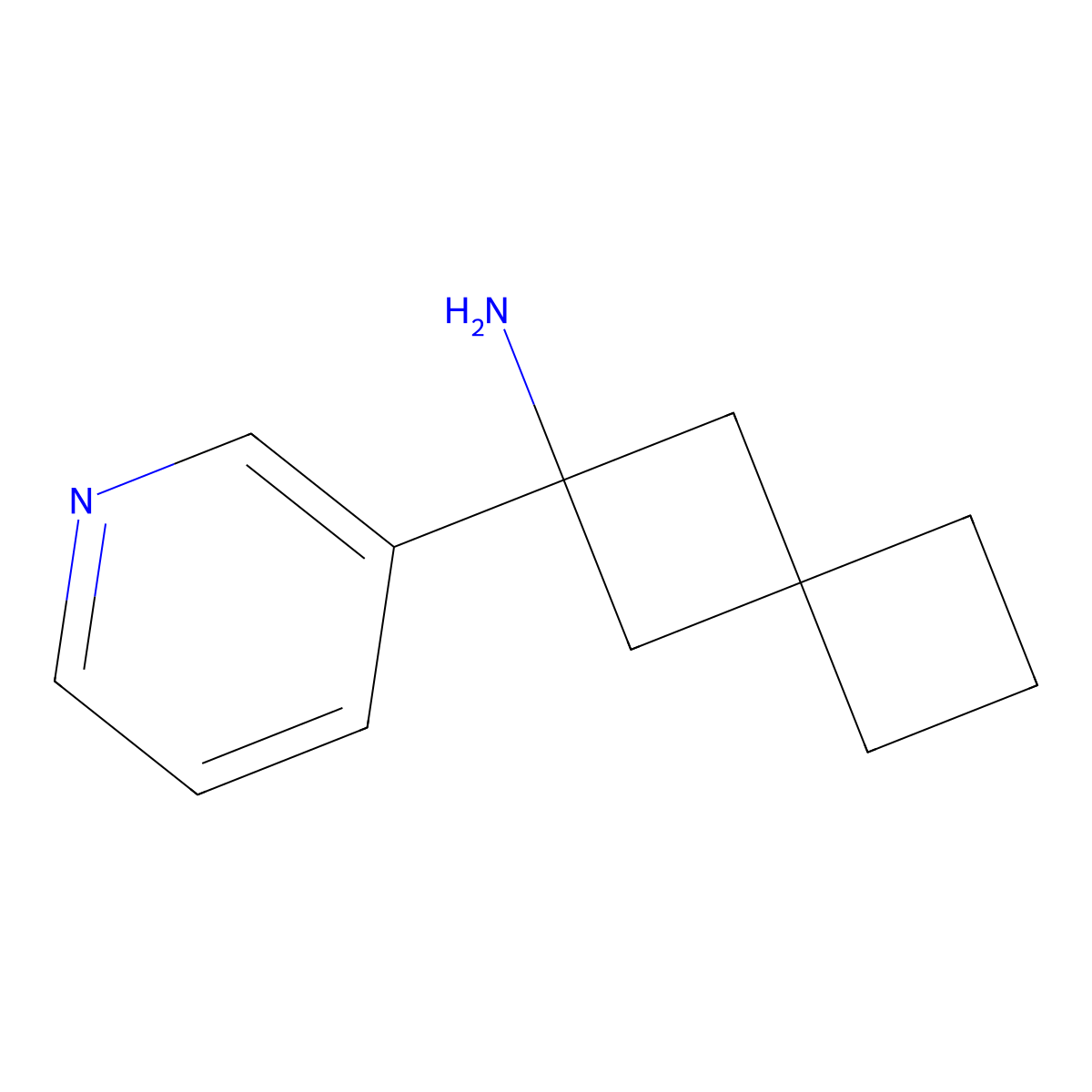 2-(Pyridin-3-YL)spiro[3.3]heptan-2-amine molecular structure, CAS 1517463-61-4