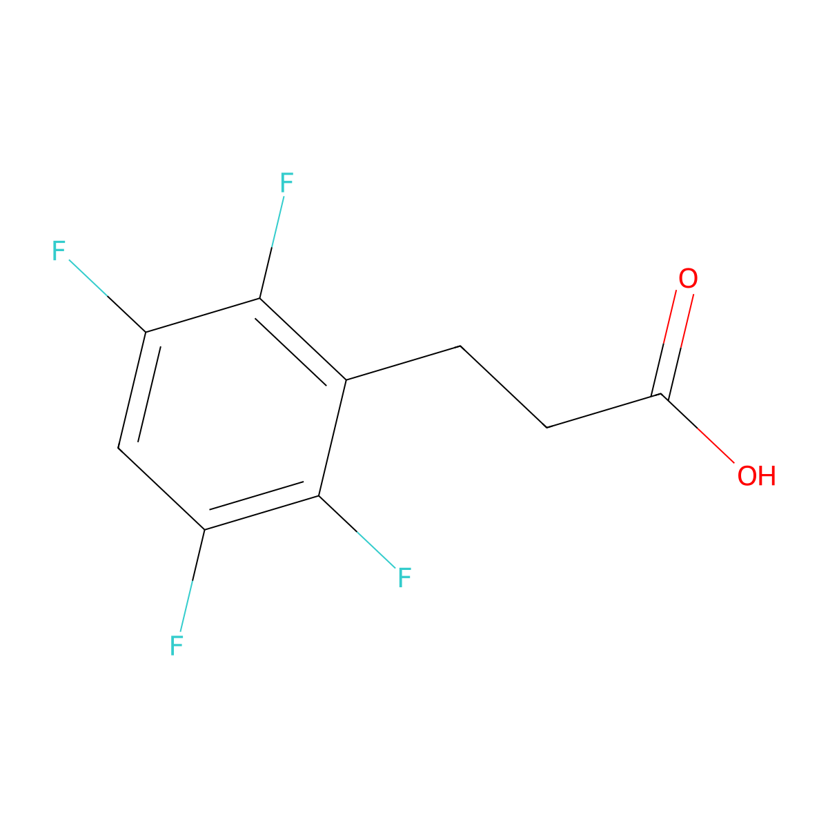 3-(2,3,5,6-Tetrafluorophenyl)propanoic acid molecular structure, CAS 1517486-46-2