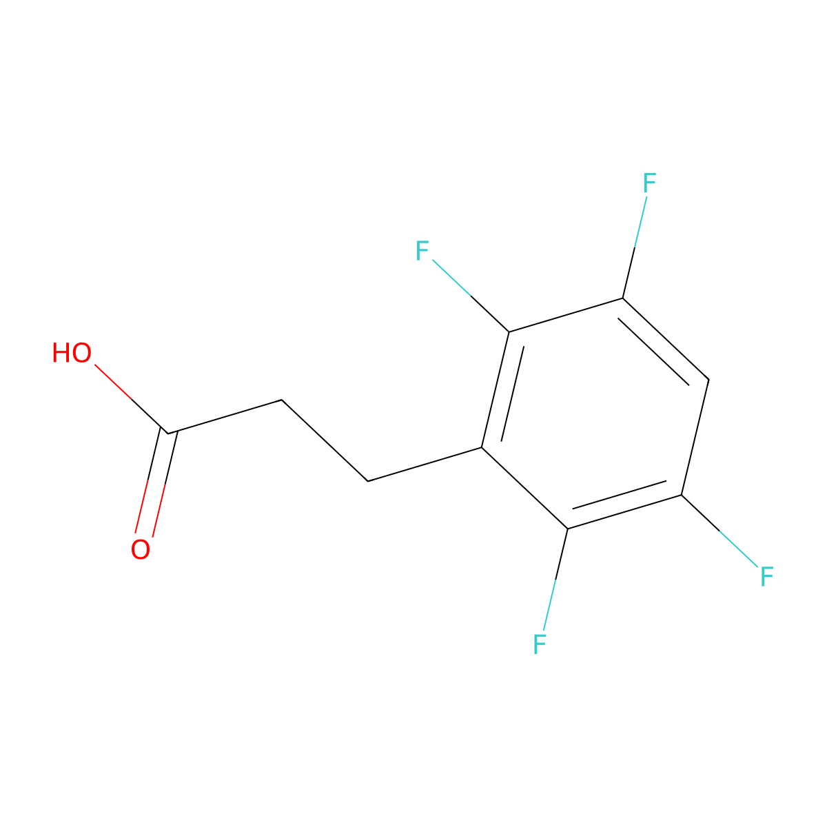 3-(2,3,5,6-Tetrafluorophenyl)propanoic acid molecular structure, CAS 1517486-46-2