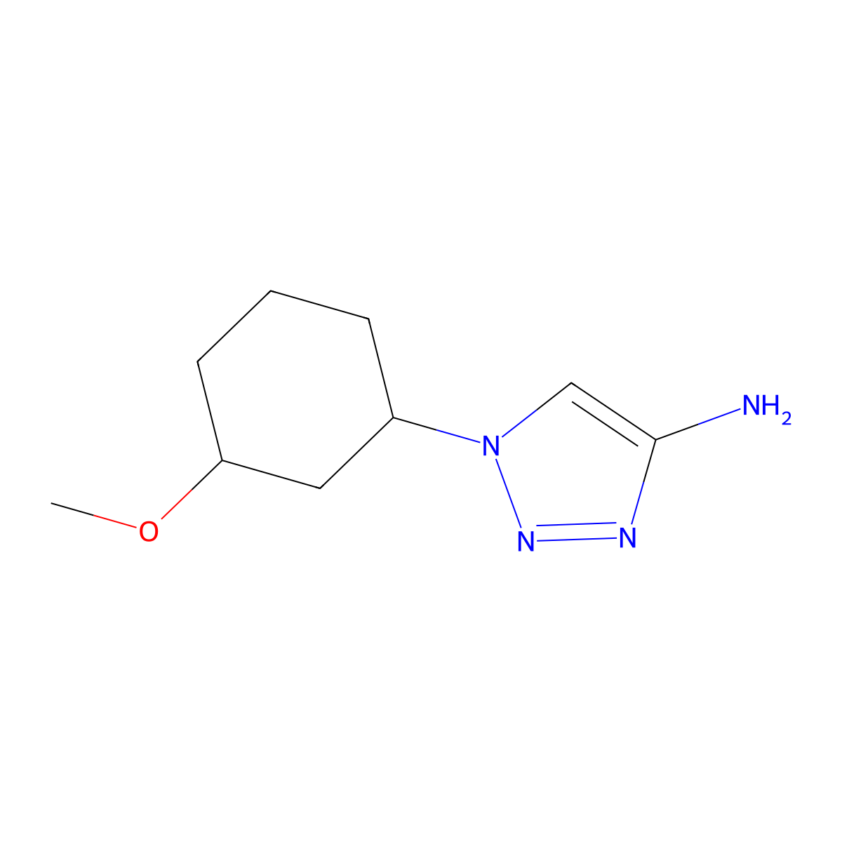 1-(3-methoxycyclohexyl)-1H-1,2,3-triazol-4-amine molecular structure, CAS 1517500-31-0
