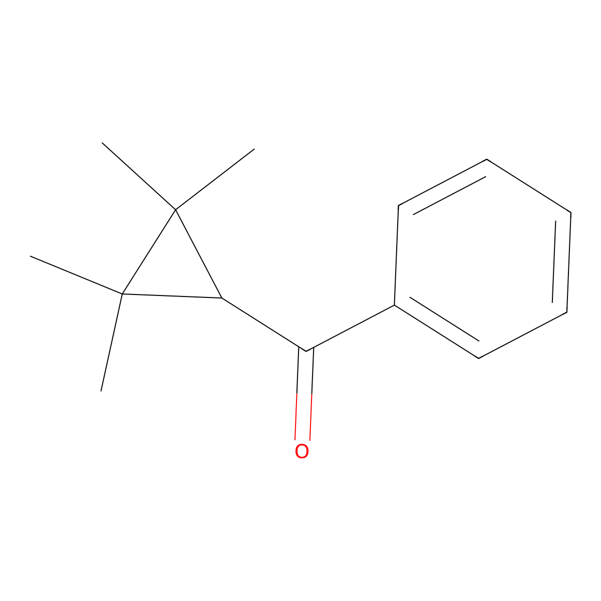 Phenyl(2,2,3,3-tetramethylcyclopropyl)methanone molecular structure, CAS 1517506-42-1
