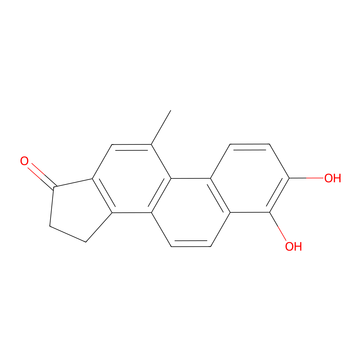 3,4-Dihydroxy-11-methyl-15,16-dihydrocyclopenta(a)phenanthren-17-one molecular structure, CAS 151751-38-1