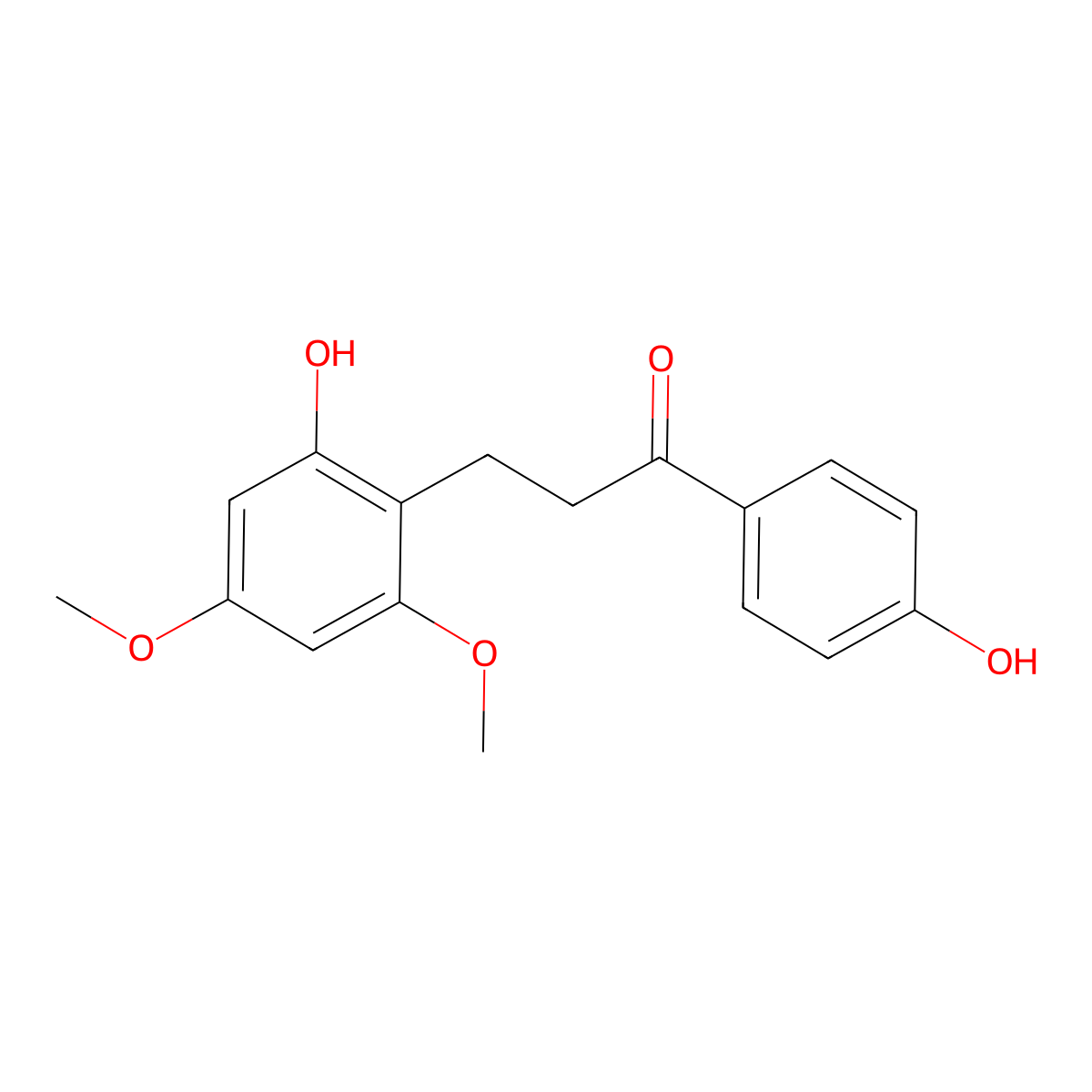 2,4'-Dihydroxy-4,6-dimethoxydihydrochalcone molecular structure, CAS 151752-07-7
