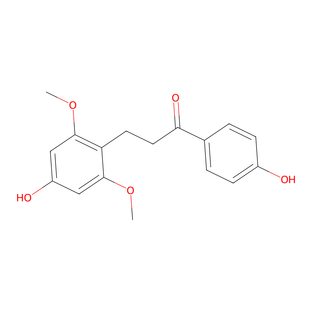 4,4'-Dihydroxy-2,6-Dimethoxydihydrochalcone molecular structure, CAS 151752-08-8