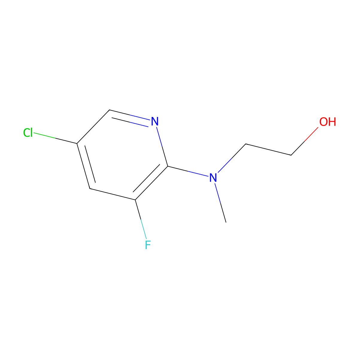2-[(5-Chloro-3-fluoropyridin-2-yl)(methyl)amino]ethan-1-ol molecular structure, CAS 1517521-62-8