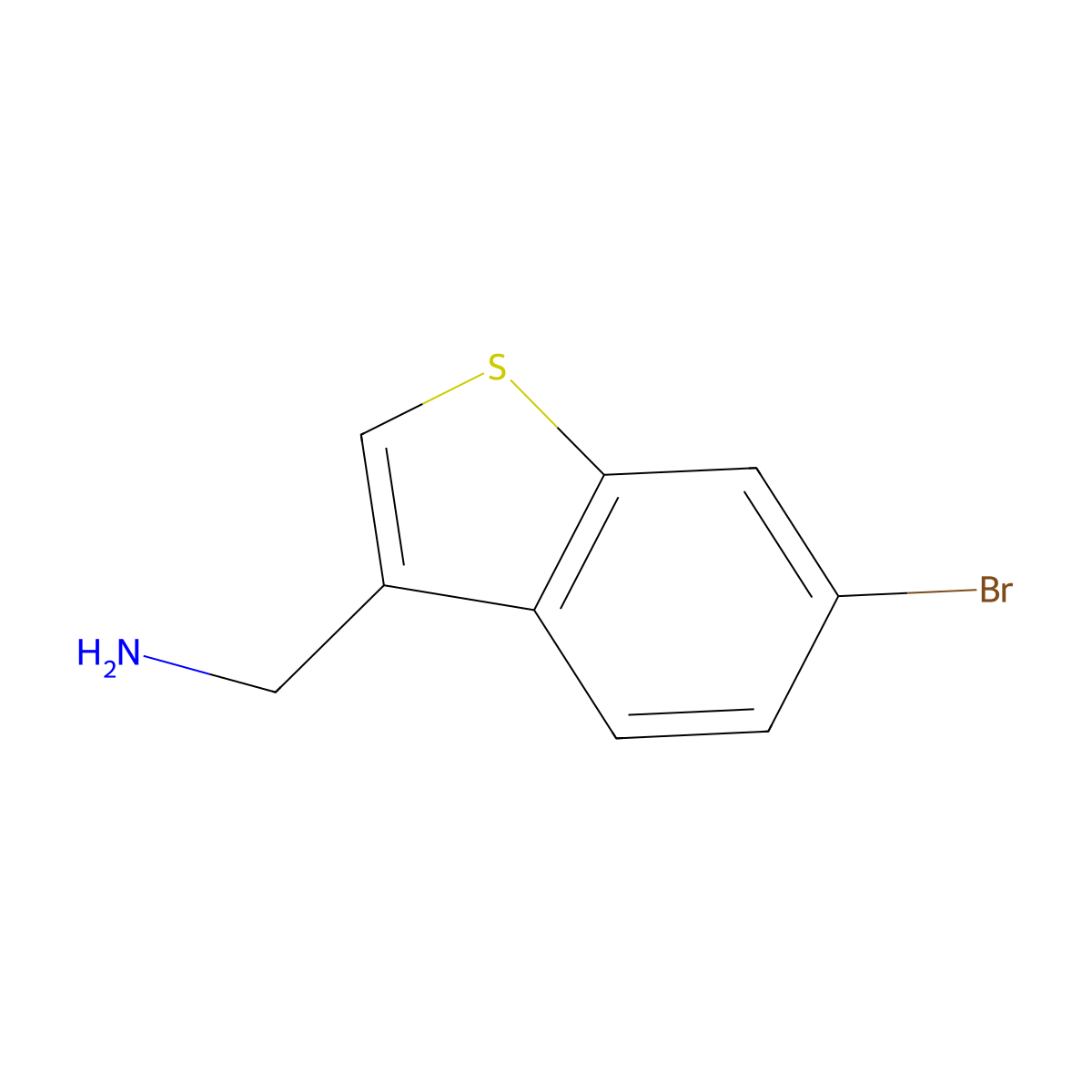 (6-Bromobenzo[b]thiophen-3-yl)methanamine molecular structure, CAS 1517522-66-5