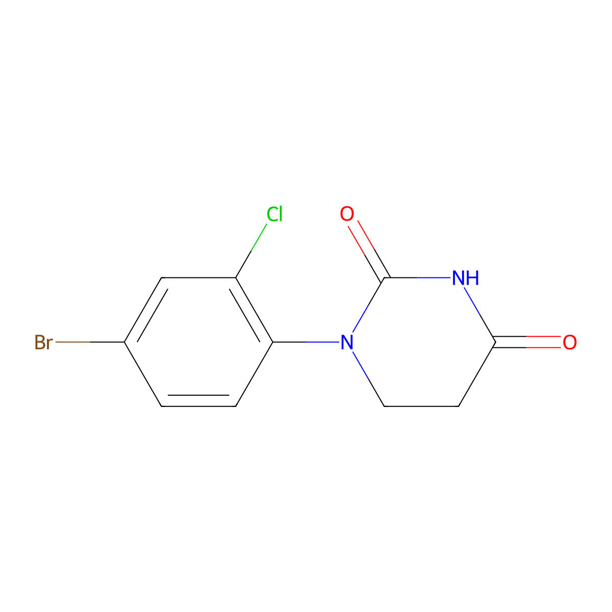 1-(4-Bromo-2-chlorophenyl)dihydropyrimidine-2,4(1H,3H)-dione molecular structure, CAS 1517523-15-7
