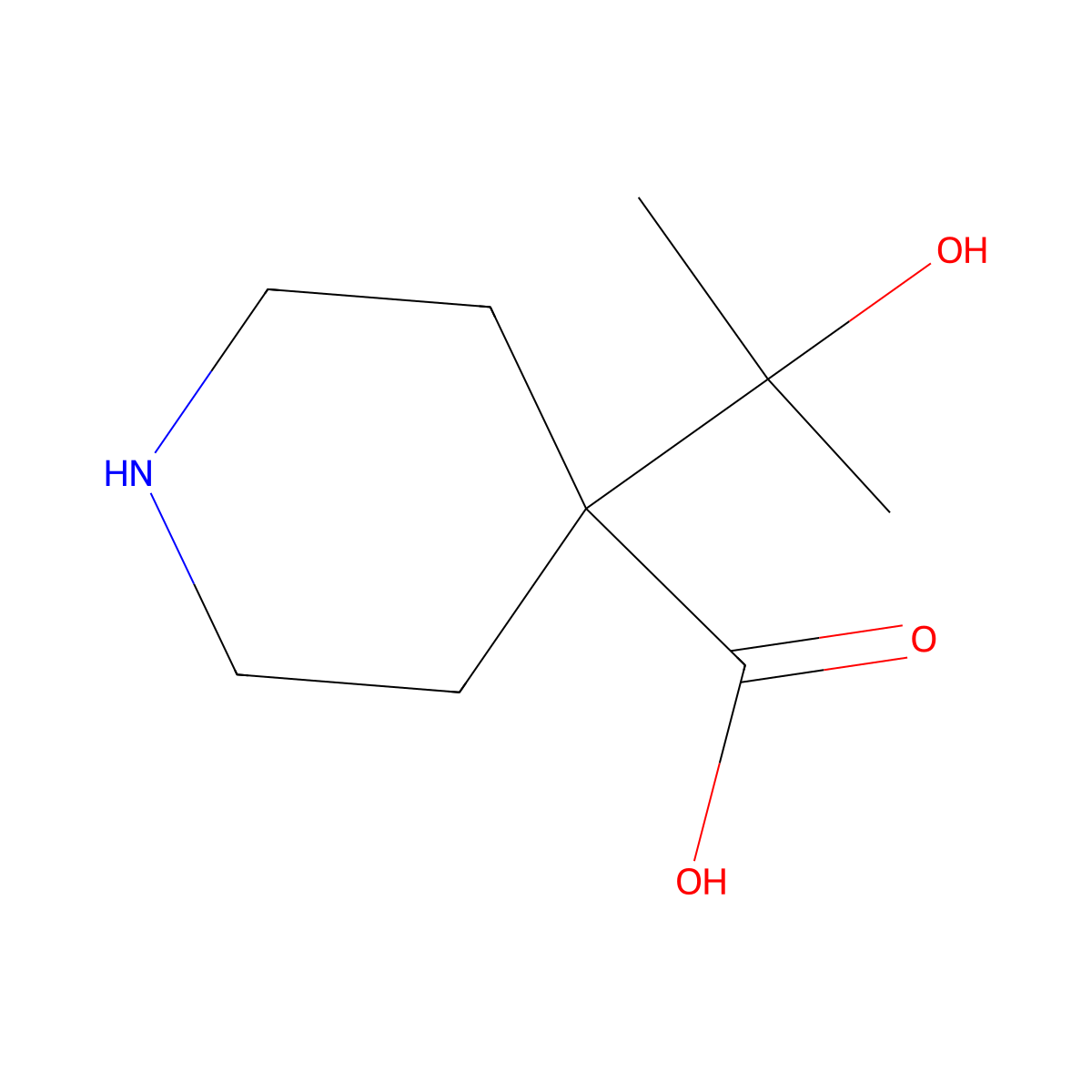 4-(2-Hydroxypropan-2-YL)piperidine-4-carboxylic acid molecular structure, CAS 1517529-52-0