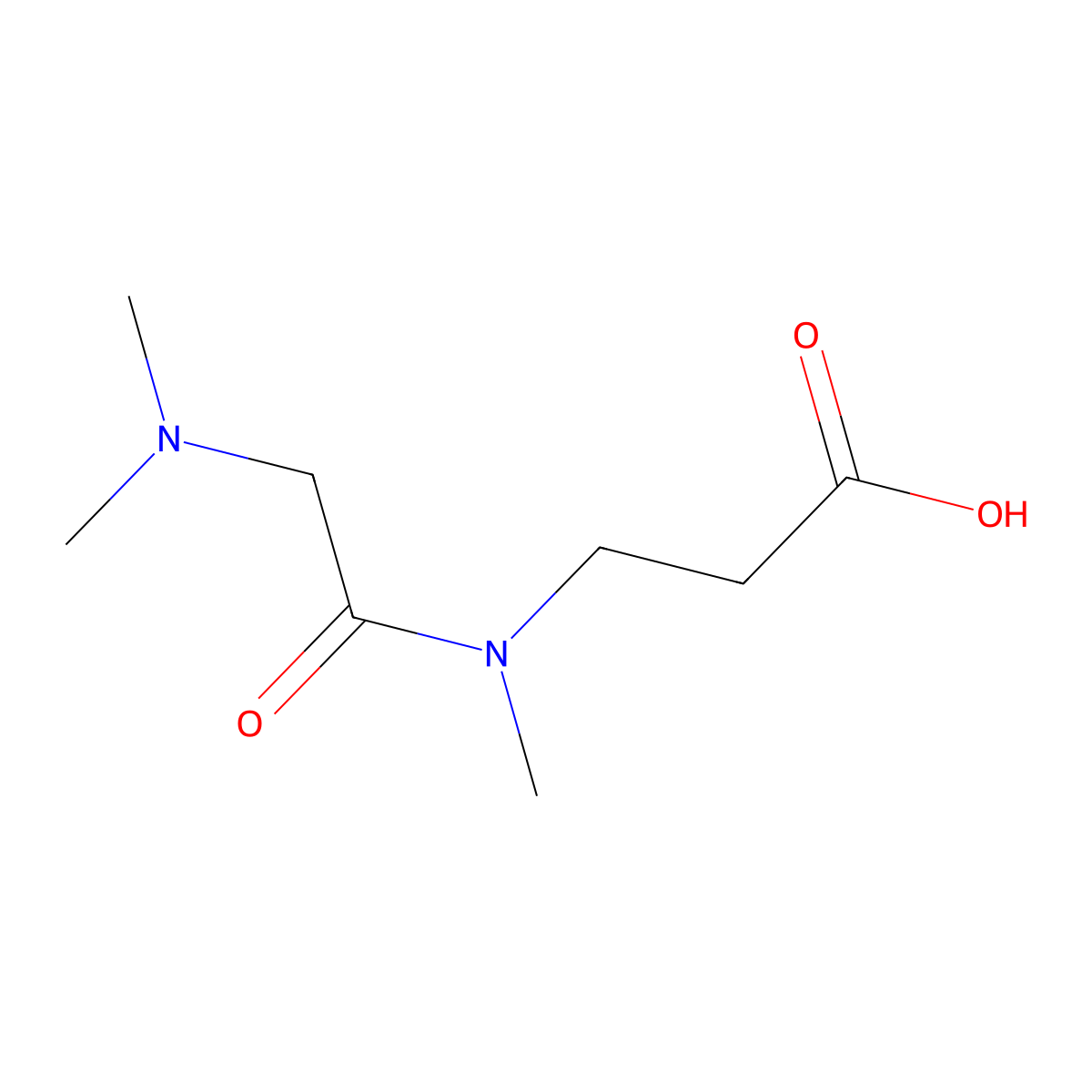 3-[2-(dimethylamino)-N-methylacetamido]propanoic acid molecular structure, CAS 1517532-26-1