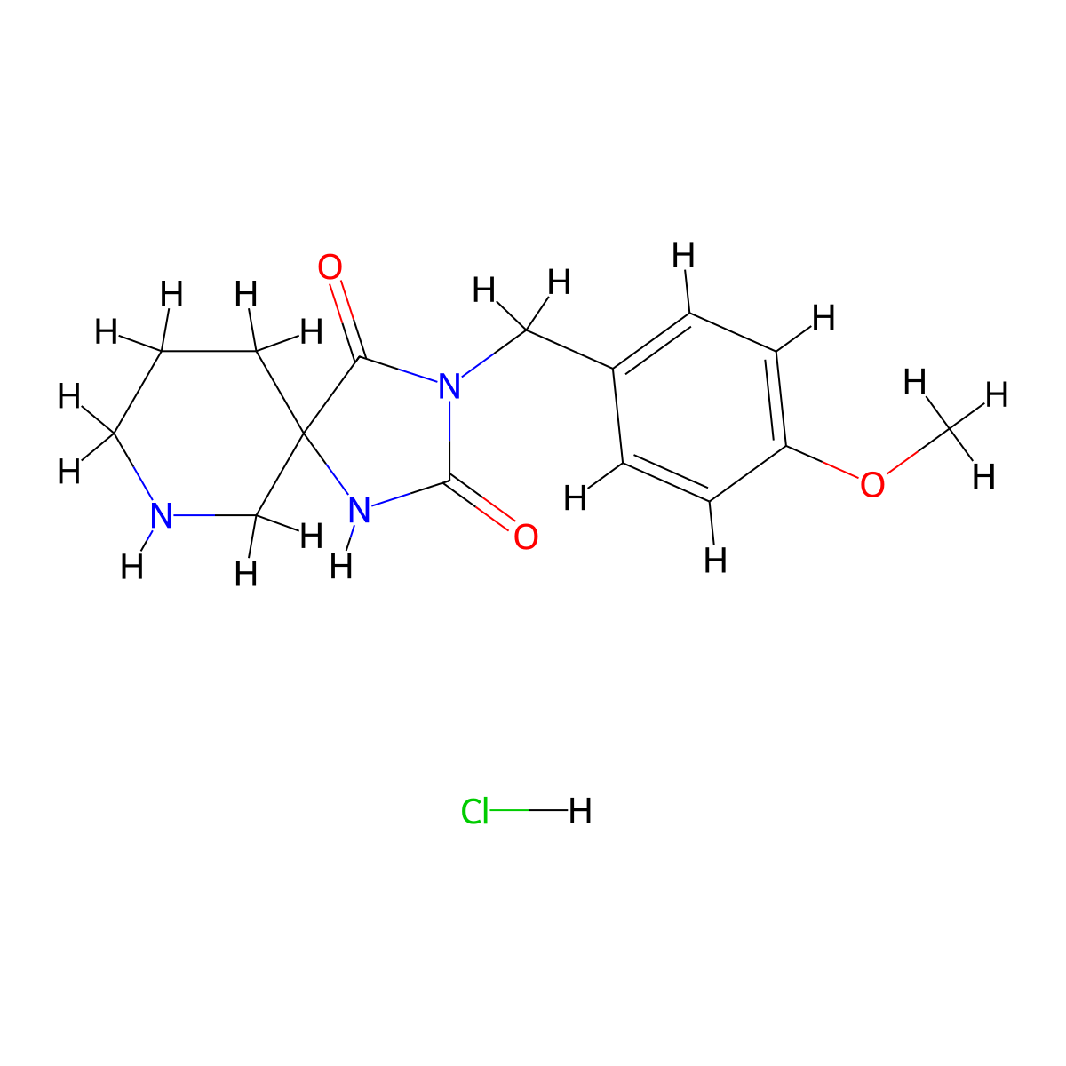 3-(4-Methoxybenzyl)-1,3,7-triazaspiro[4.5]decane-2,4-dione hydrochloride molecular structure, CAS 1517549-00-6