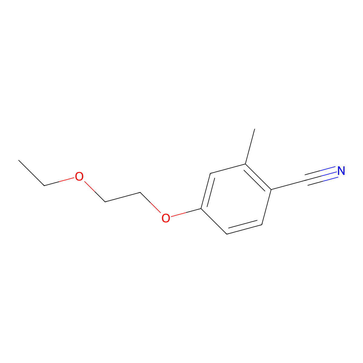4-(2-Ethoxyethoxy)-2-methylbenzonitrile molecular structure, CAS 1517551-22-2