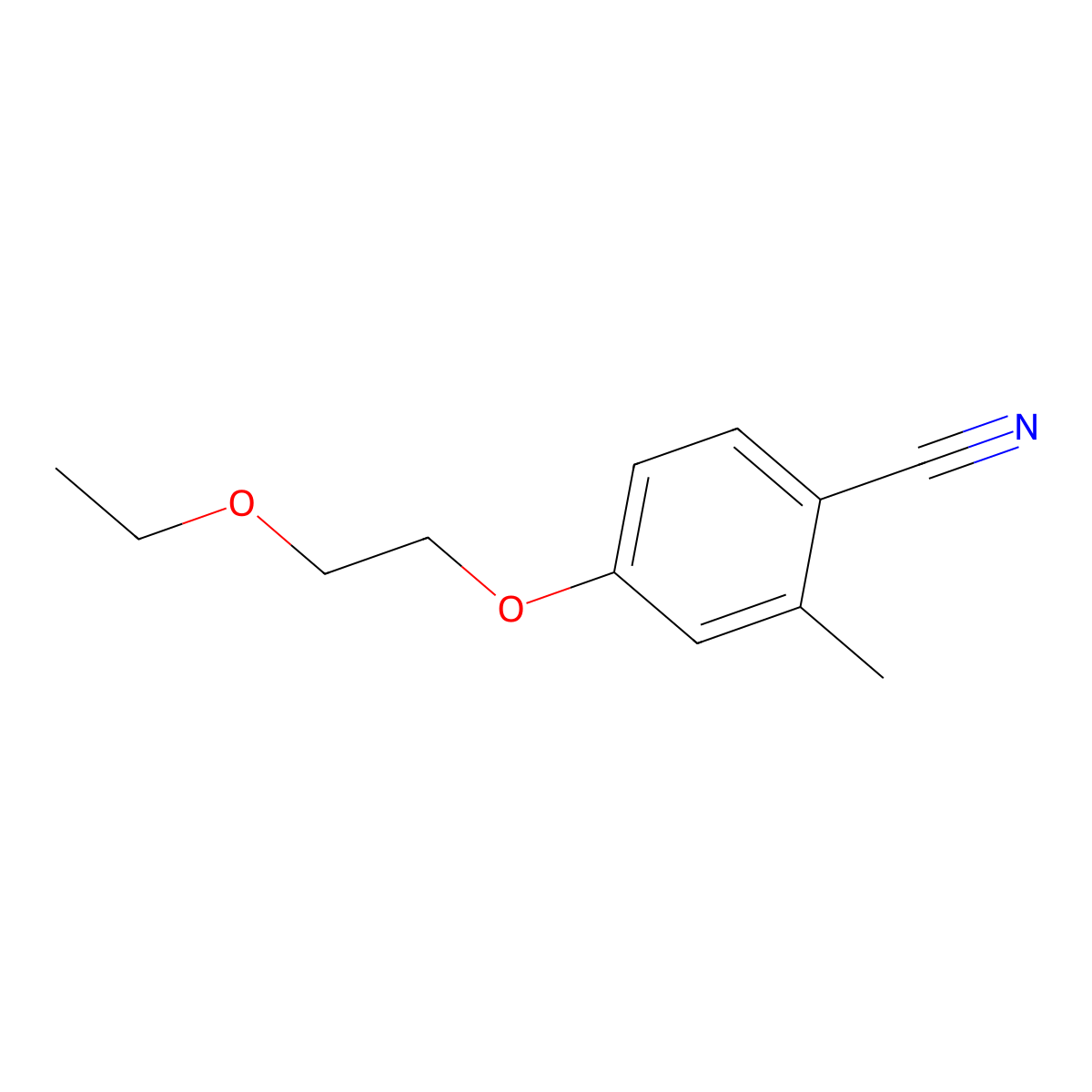 4-(2-Ethoxyethoxy)-2-methylbenzonitrile molecular structure, CAS 1517551-22-2