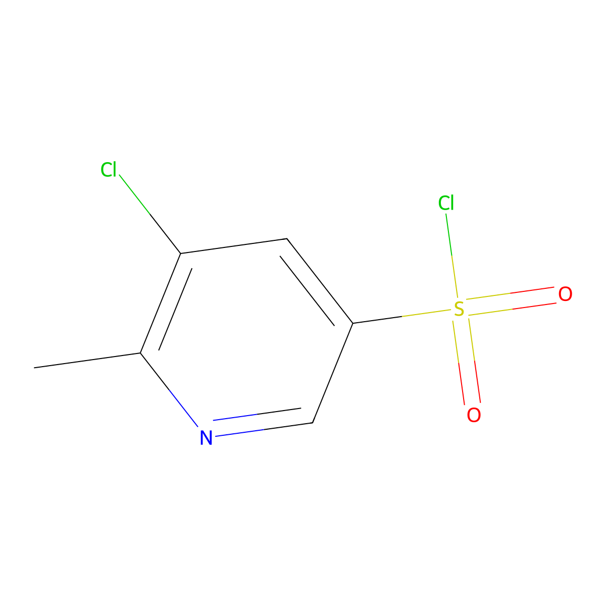 5-Chloro-6-methylpyridine-3-sulfonyl chloride molecular structure, CAS 1517551-72-2