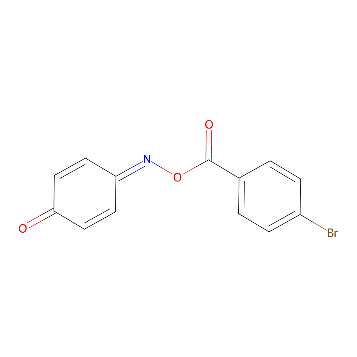 4-(((4-Bromobenzoyl)oxy)imino)cyclohexa-2,5-dienone molecular structure, CAS 151756-37-5