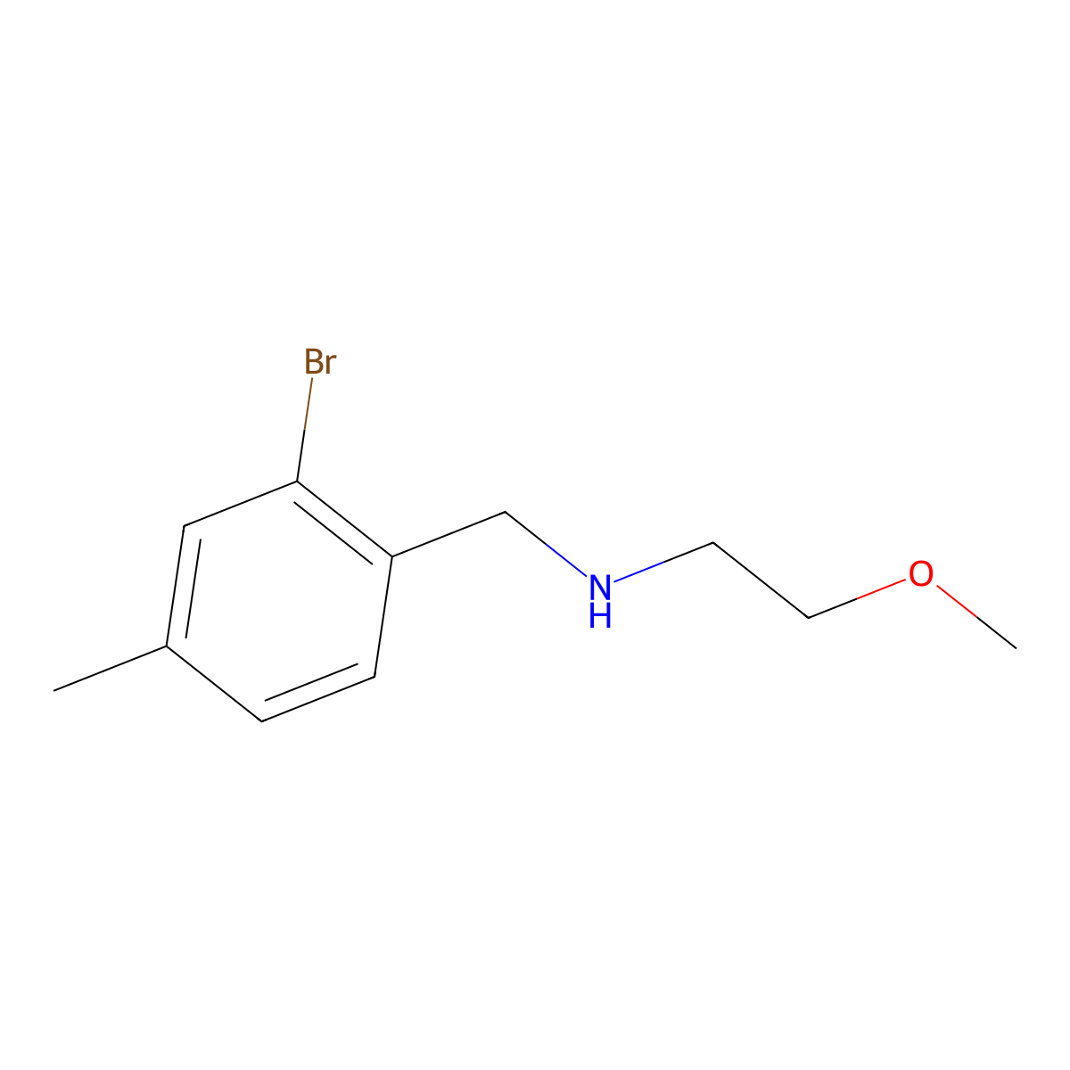 [(2-Bromo-4-methylphenyl)methyl](2-methoxyethyl)amine molecular structure, CAS 1517571-67-3