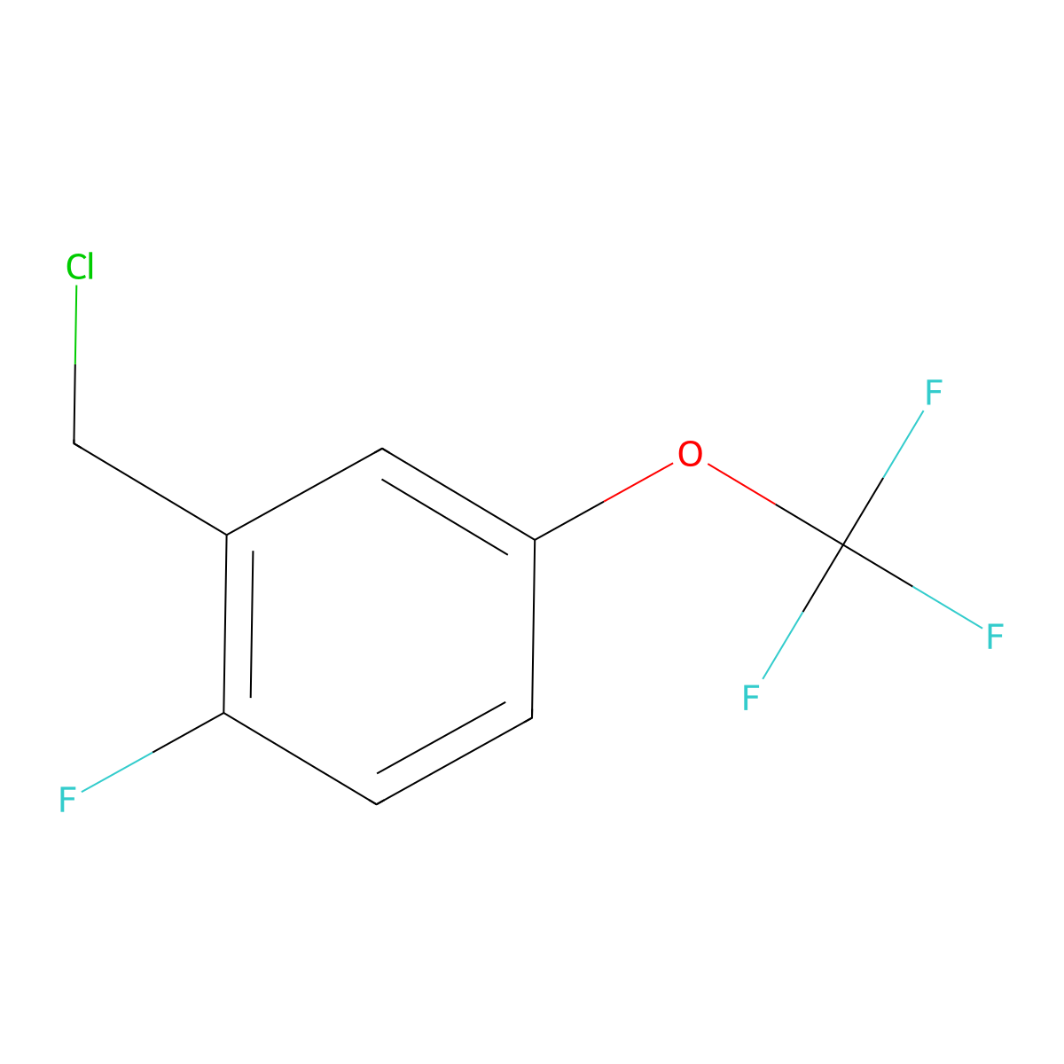 2-Fluoro-5-(trifluoromethoxy)benzyl chloride molecular structure, CAS 1517586-69-4