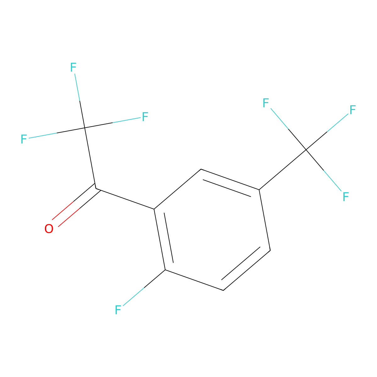 2,2,2-Trifluoro-1-(2-fluoro-5-(trifluoromethyl)phenyl)ethanone molecular structure, CAS 1517587-62-0