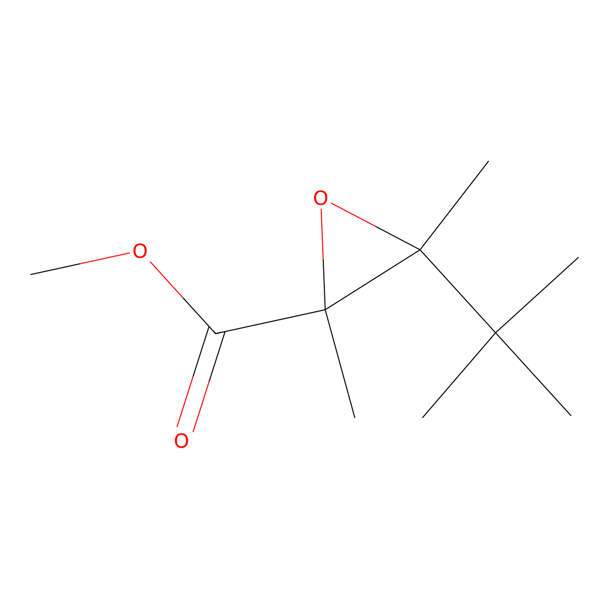 Methyl 3-tert-butyl-2,3-dimethyloxirane-2-carboxylate molecular structure, CAS 1517593-09-7
