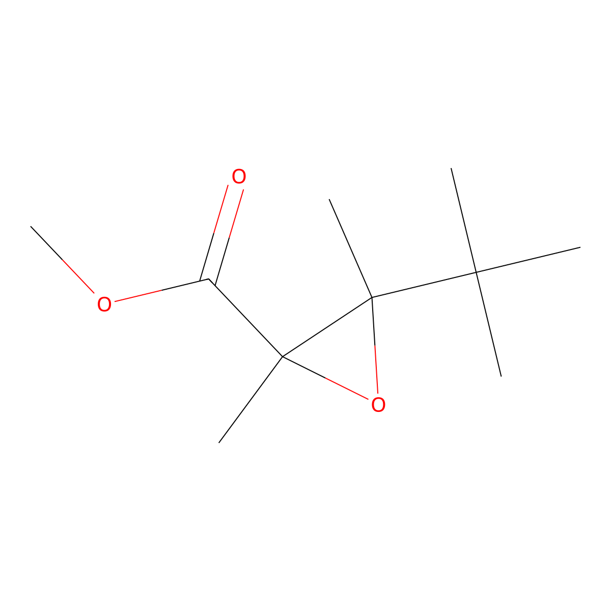 Methyl 3-tert-butyl-2,3-dimethyloxirane-2-carboxylate molecular structure, CAS 1517593-09-7