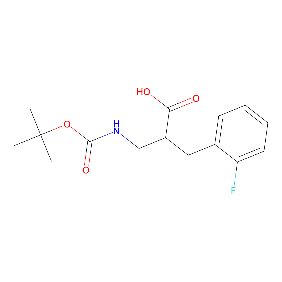 3-{[(Tert-butoxy)carbonyl]amino}-2-[(2-fluorophenyl)methyl]propanoic acid molecular structure, CAS 1517596-72-3