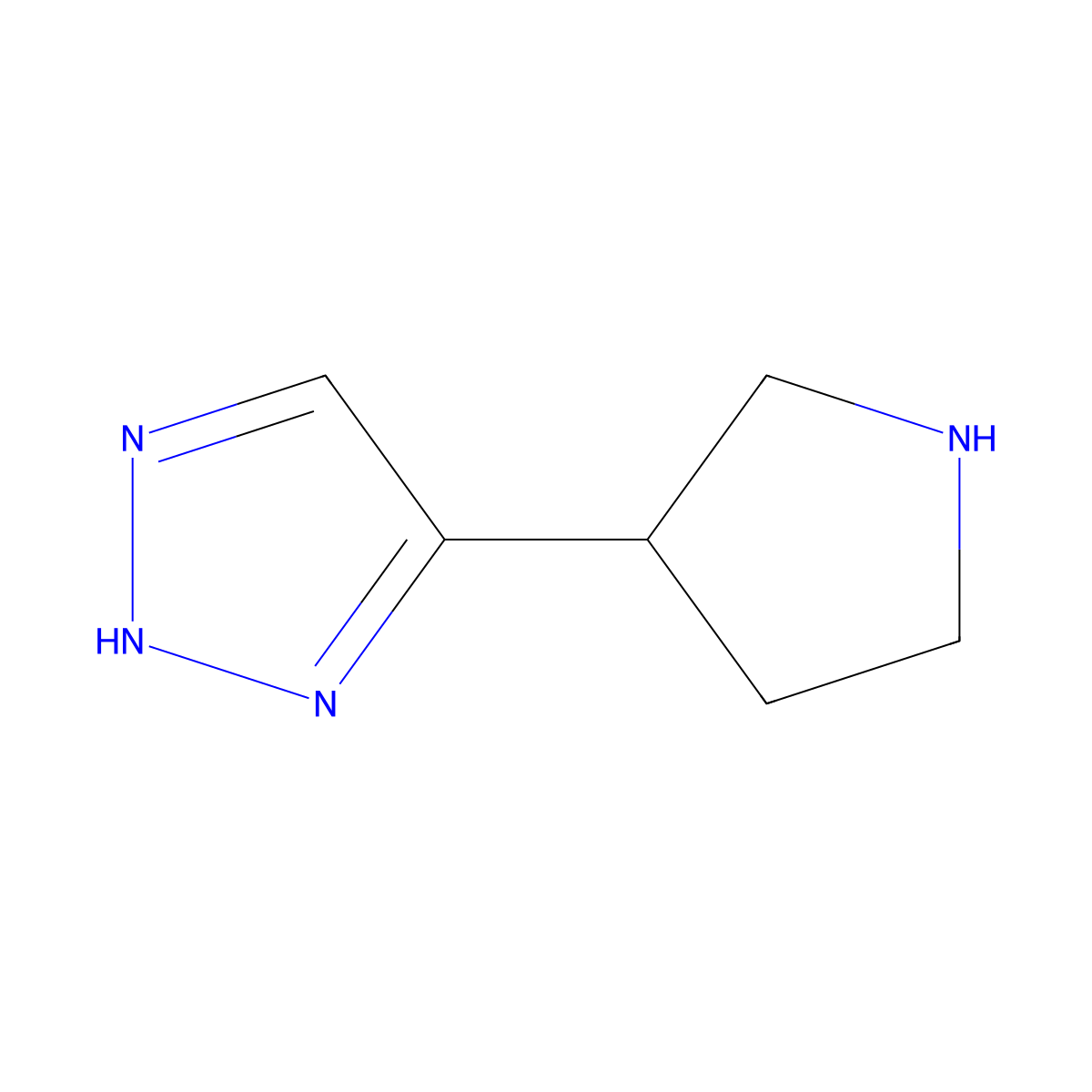 5-(pyrrolidin-3-yl)-1H-1,2,3-triazole molecular structure, CAS 1517602-91-3
