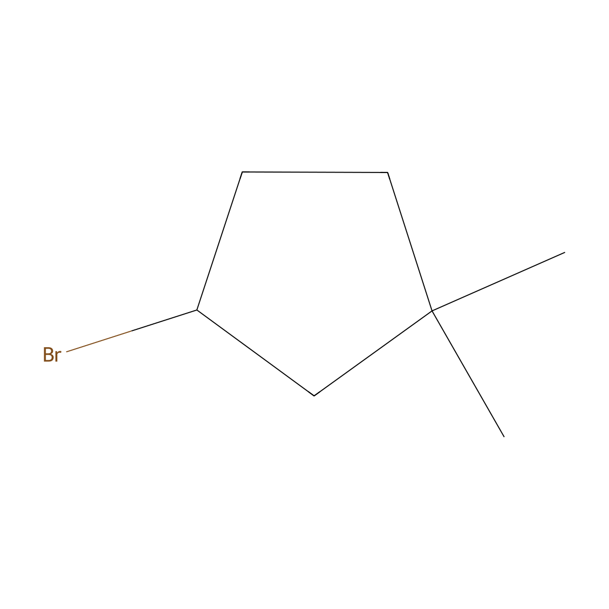 3-Bromo-1,1-dimethylcyclopentane molecular structure, CAS 1517615-64-3