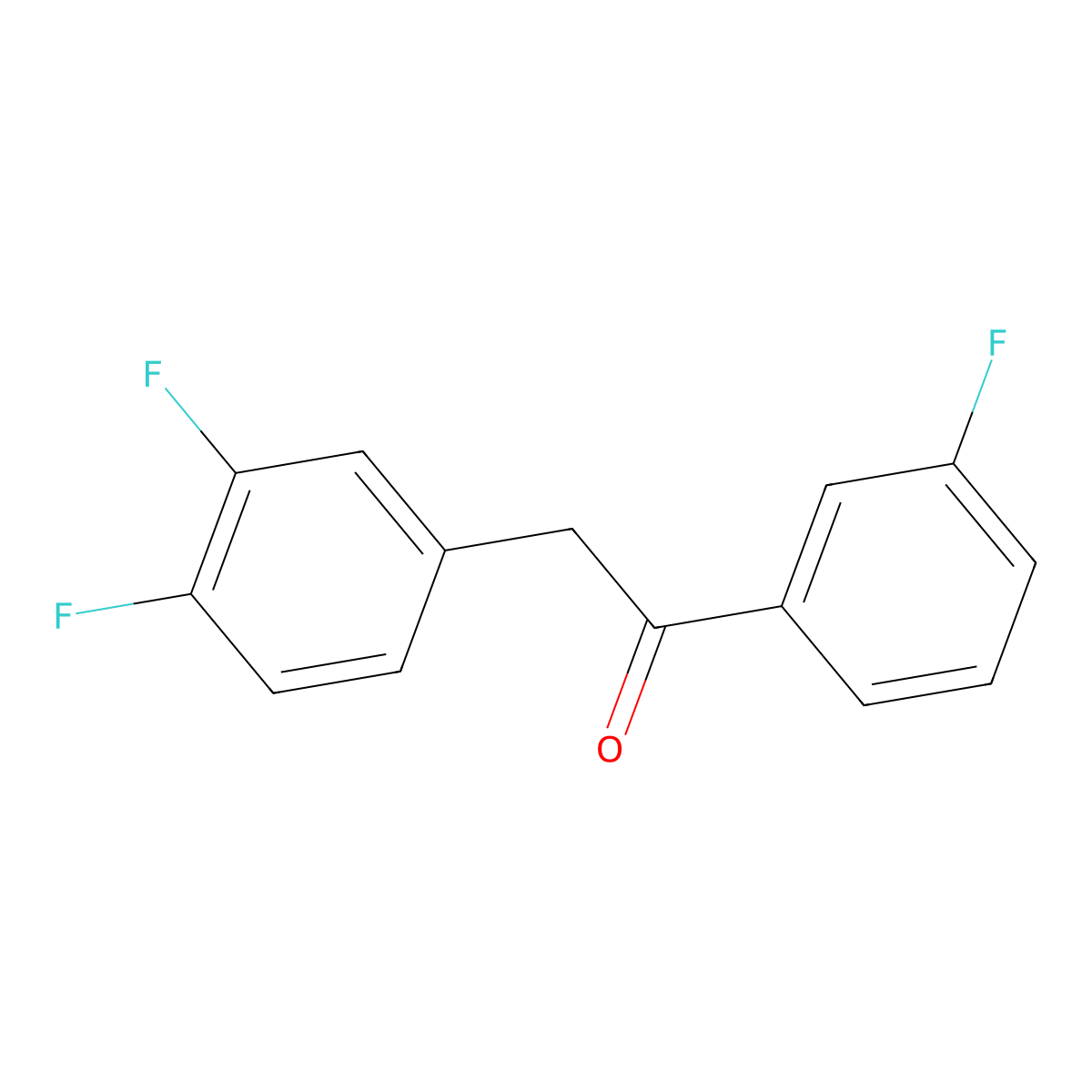 2-(3,4-Difluorophenyl)-1-(3-fluorophenyl)ethanone molecular structure, CAS 1517619-41-8