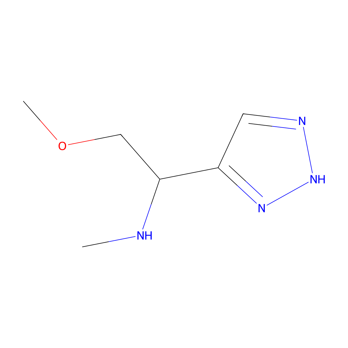 [2-Methoxy-1-(1h-1,2,3-triazol-5-yl)ethyl](methyl)amine molecular structure, CAS 1517630-60-2
