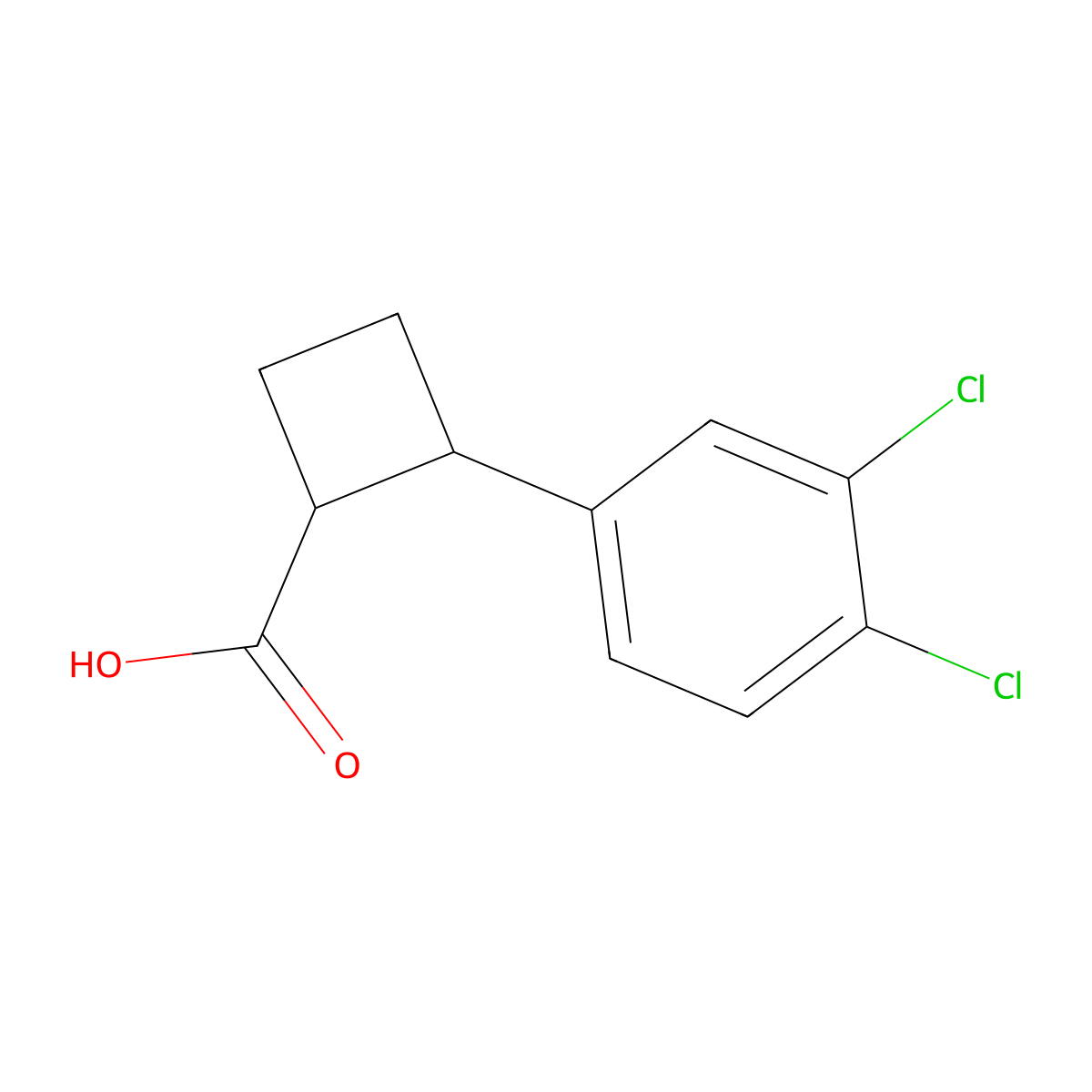 2-(3,4-Dichlorophenyl)cyclobutanecarboxylic acid molecular structure, CAS 1517645-08-7