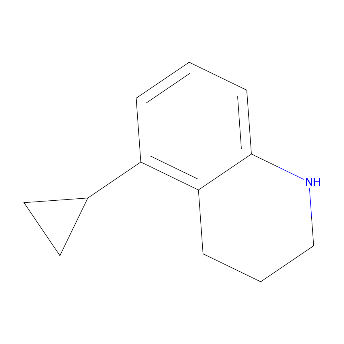 5-Cyclopropyl-1,2,3,4-tetrahydroquinoline molecular structure, CAS 1517648-52-0