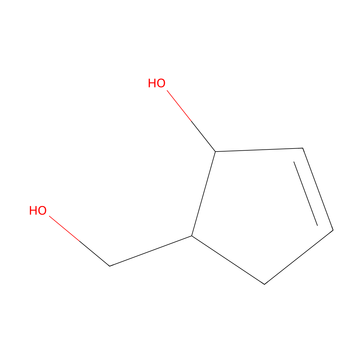 (1S,5S)-5-(hydroxymethyl)cyclopent-2-enol molecular structure, CAS 151765-20-7