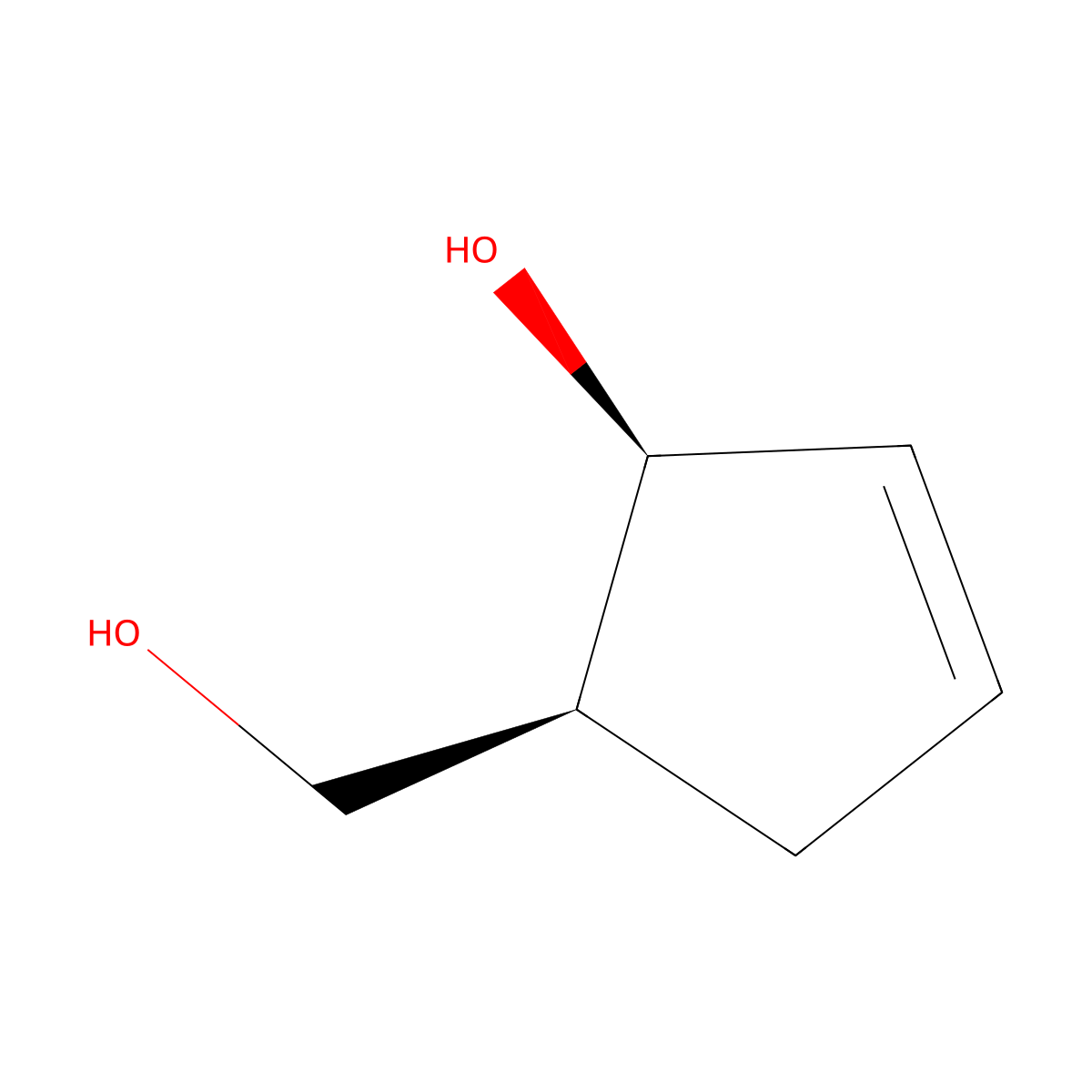 (1S,5S)-5-(hydroxymethyl)cyclopent-2-enol molecular structure, CAS 151765-20-7
