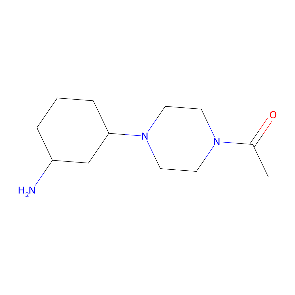 1-(4-(3-Aminocyclohexyl)piperazin-1-yl)ethanone molecular structure, CAS 1517686-56-4