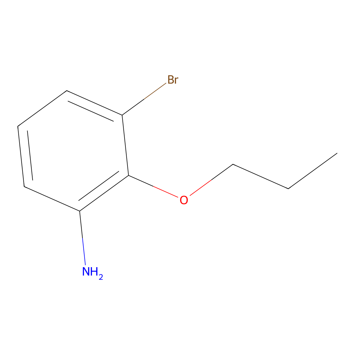3-Bromo-2-propoxyaniline molecular structure, CAS 1517696-48-8