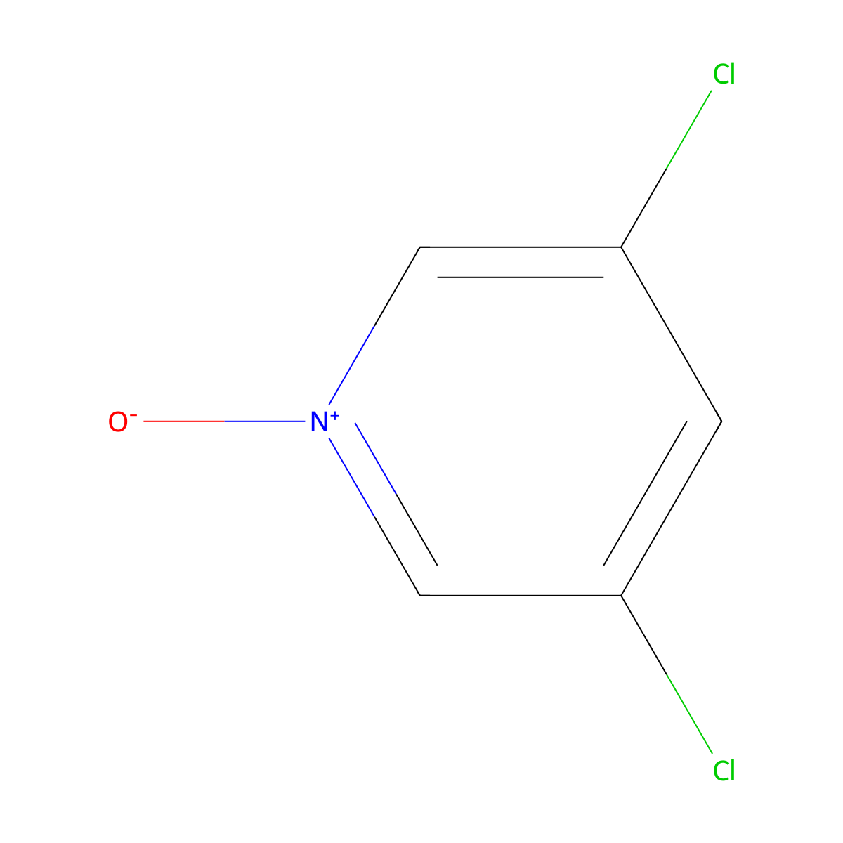 3,5-Dichloropyridin-1-ium-1-olate molecular structure, CAS 15177-57-8