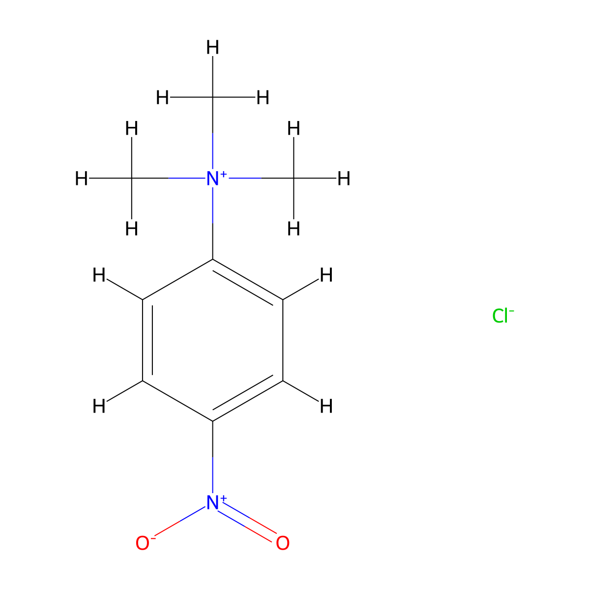 Ammonium, (p-nitrophenyl)trimethyl-, chloride molecular structure, CAS 15177-70-5