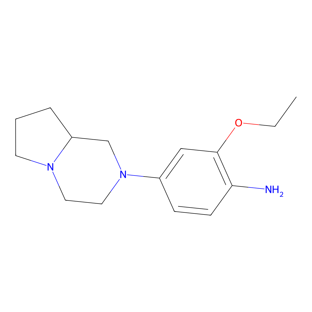 2-Ethoxy-4-{octahydropyrrolo[1,2-a]piperazin-2-yl}aniline molecular structure, CAS 1517701-00-6